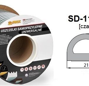 SD-112/50-0 Uszczelka DGP 21x15 czarna 50 m