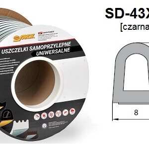 SD-43X/4-0 Uszczelka DGP 8x10 czarna 50 m