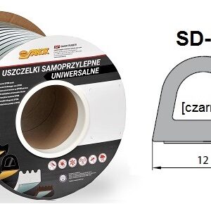 SD-54/4-0 Uszczelka DGP 12x10 czarna 50 m