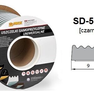 SD-58/4-0 Uszczelka DGP 9x4 czarna 125 m